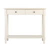 2-Tier Console Table with 2 Drawers; Console Tables for Entryway; Sofa Table with Storage Shelves; Entryway Table Behind Sofa Couch; for Living Room; Kitchen; Cream White
