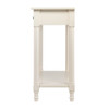 2-Tier Console Table with 2 Drawers; Console Tables for Entryway; Sofa Table with Storage Shelves; Entryway Table Behind Sofa Couch; for Living Room; Kitchen; Cream White