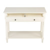 2-Tier Console Table with 2 Drawers; Console Tables for Entryway; Sofa Table with Storage Shelves; Entryway Table Behind Sofa Couch; for Living Room; Kitchen; Cream White