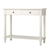 2-Tier Console Table with 2 Drawers; Console Tables for Entryway; Sofa Table with Storage Shelves; Entryway Table Behind Sofa Couch; for Living Room; Kitchen; Cream White