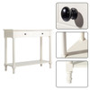 2-Tier Console Table with 2 Drawers; Console Tables for Entryway; Sofa Table with Storage Shelves; Entryway Table Behind Sofa Couch; for Living Room; Kitchen; Cream White