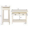 2-Tier Console Table with 2 Drawers; Console Tables for Entryway; Sofa Table with Storage Shelves; Entryway Table Behind Sofa Couch; for Living Room; Kitchen; Cream White