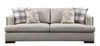 Niamey Sofa w/4 Pillows; Fabric & Walnut YJ