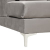 Modern Velvet Fabric Couch Reversible Chaise Sofa U Shaped Couch Sofa with Ottoman for Living Room; Apartment