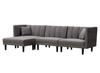 REVERSIBLE SECTIONAL SOFA SLEEPER WITH 2 PILLOWS  VELVET
