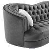 Luxury Crystal Feet Tufted 2P Sofa