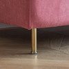 Modern Armless Loveseat Couch;  Armless Settee Bench;  Pink Cotton Linen-59.8''
