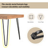 ON-TREND Modern Coffee Table, Easy Assembly Tea Table Cocktail Table w/Chevron Pattern &amp; Metal Hairpin Legs, Nature Rough