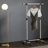Standard Rod Clothing Garment Rack, Rolling Clothes Organizer on Wheels for Hanging Clothes, steel
