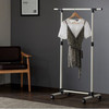 Standard Rod Clothing Garment Rack, Rolling Clothes Organizer on Wheels for Hanging Clothes, steel