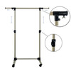 Standard Rod Clothing Garment Rack, Rolling Clothes Organizer on Wheels for Hanging Clothes, steel