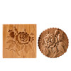 Christmas Wooden Cookie Mold Flower Pine Cone Shape Carved Press Stamp for Biscuit Christmas Decoration Kitchen Baking Tool