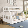  Solid Wood Twin Over Full Bunk Bed with Two Storage Drawers