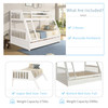  Solid Wood Twin Over Full Bunk Bed with Two Storage Drawers