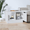 Coffee Table White 19.7"x19.7"x14.2" Engineered Wood