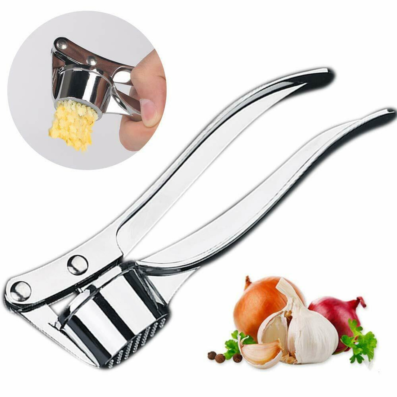 Funny Garlic Press Peeler Chopper Crusher Slicer New Kitchen Gadgets Easy  To Slicing Thin Slice Nice Minced Garlic Maker Dicer