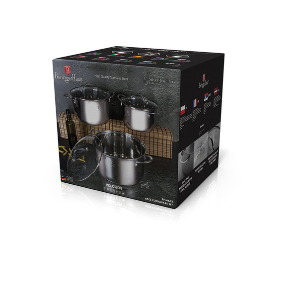 6-Pieces Stainless Steel Cookware Set Steel Collection