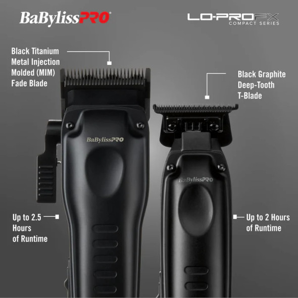 BaBylissPRO LO-PROFX High Performance Compact Clipper & Trimmer Set