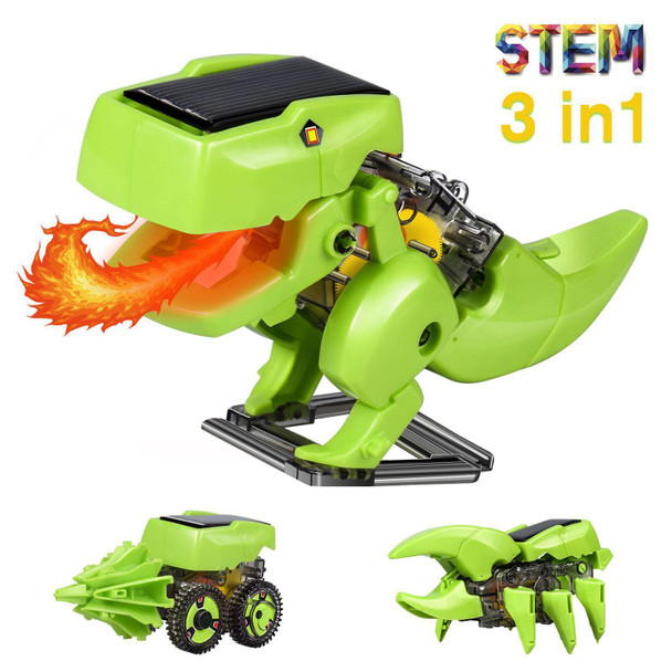 3 in 1 Solar Dinosaur Robot Toy