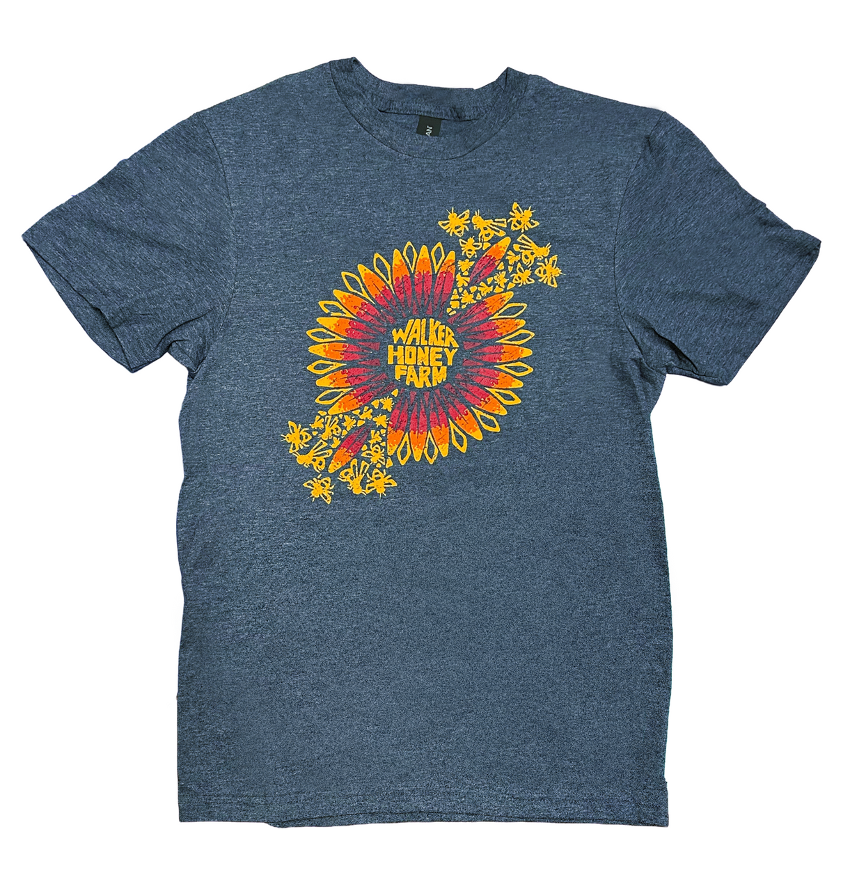 Blue Floral Tee Shirt - Walker Honey Farm