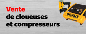 Vente de cloueuses et compresseurs