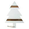 Holiday Tree Shaped Stone & Acacia Board - Engraved Name