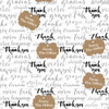 Thank You Around the World Personalized Gift Wrap-B&W