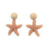 Sparkly Beaded Starfish Earrings