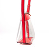 Clear/Red Crossbody Bag