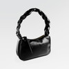 Midnight Braided Hobo Tote - Vegan Leather