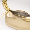 Metallic Gold Braided Hobo Tote - Vegan Leather