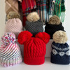 Midnight Bubble Knit Pom Beanie