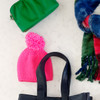 Neon Pink Pom Beanie