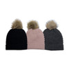 Dark Gray Bubble Knit Pom Beanie Dark Gray Bubble Knit Pom Beanie