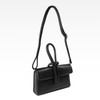 Portia Loop Clutch / Crossbody- Midnight- Vegan Leather- Stamped
