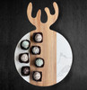 Antler Acacia & Stone Round Board - Engraved Timeltrban