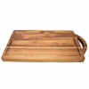 Acacia Handled Board- Engraved Split Monogram