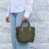 Olive Puffy Lunch Tote - Embroidered