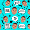 HBD Word Bubbles Photo Personalized Gift Wrap