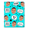 HBD Word Bubbles Photo Personalized Gift Wrap