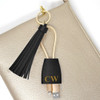 Midnight Tassel Charging Key Chain- Stamped
