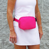 Birdie Belt Sling Bag - Hot Pink - Embroidered