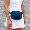Birdie Belt Sling Bag - Ocean Blue - Embroidered