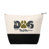 Dog Mom Color Block Zip Pouch