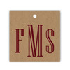 Royal Serif Monogram Kraft Gift Tag Set