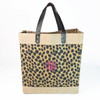 Cheetah Provisions Burlap Tote -Embroidered Cheetah Provisions Burlap Tote -Embroidered