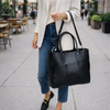 Emory Woven Tote - Black