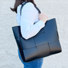 Emory Woven Tote - Black