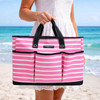 Dolly Hauler Pocket Tote - Hot Pink/White