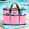 Dolly Hauler Pocket Tote - Hot Pink/White